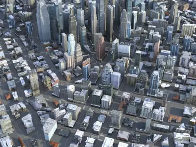 City 94 Low-poly 3D model