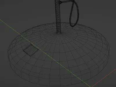 Stylish Metal Lamp Low-poly 3D model