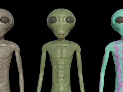 Alien Low-poly 3D model
