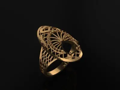 women fusion ring 3d print ultra light 3D print model