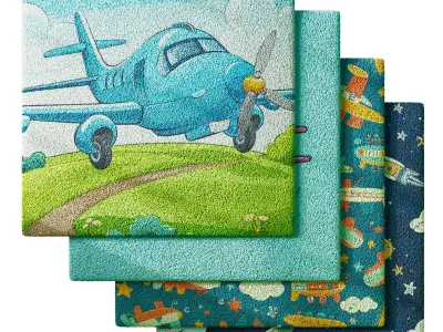 Kids Carpet Set 45 3D model