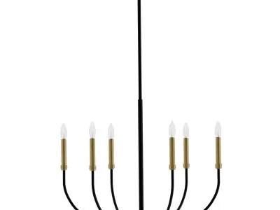 Hallum 6 Light Candle Style Classic Chandelier 3D model