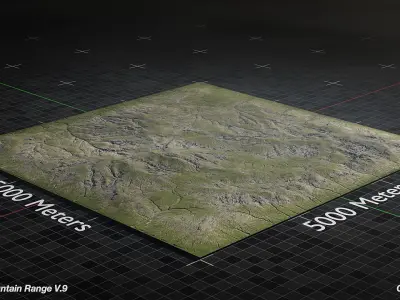 Volcano Mountain Range Version 9 3D model
