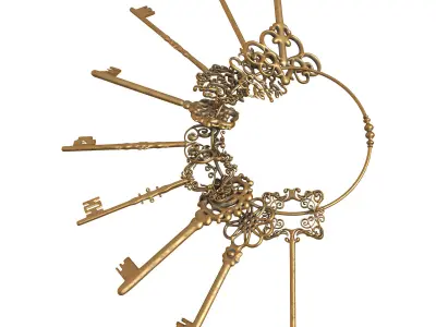 Vintage Keychain 05 3D model