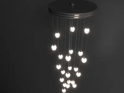 ceiling black matte and gold rose second version 3D model