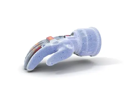 Futuristic Robotic Glove Model Pack with LED Lights Low-poly 3D model
