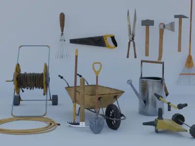 Gardening Tools Pack 3D model