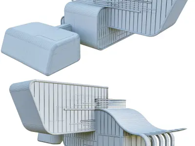 Studio House Low-poly 3D model