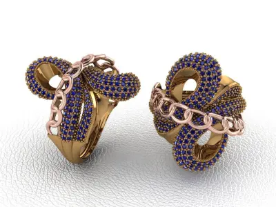 ring 4 pieces drawing 3d rihone drawing ring rings ring 3D print model