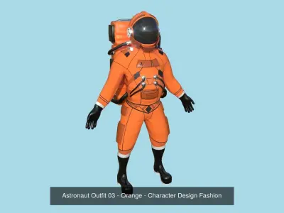 08 Complete Astronaut Outfit - Character Design Fashion 3D Model Pack
