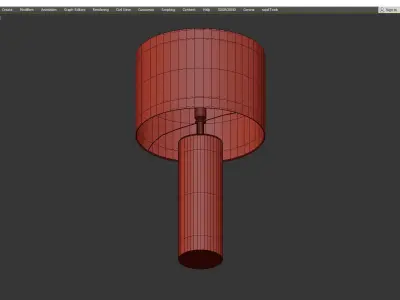 Chelsea House Gray Marble Column Table Lamp Low-poly 3D model