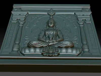 Indian Temple Wall basrelief 27 240619 3D print model