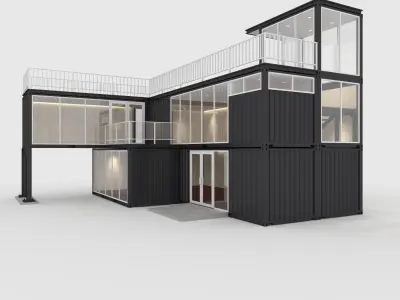 Container Cabin 2 3D model