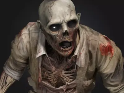 Huge WW2 Zombie 3D model