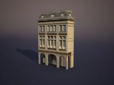 Apartment House 34 Low-poly 3D model
