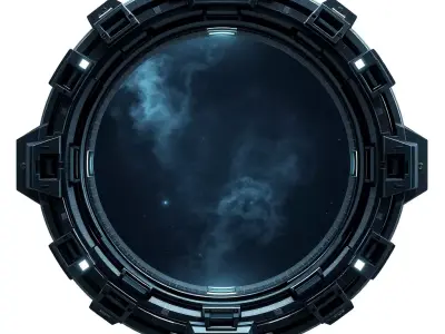 SciFi Spaceship Viewport Window Low-poly 3D model