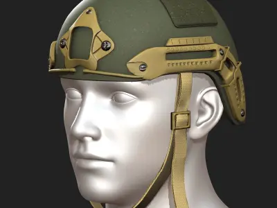 Helmet military combat fantasy futuristic  Low-poly 3D model buy