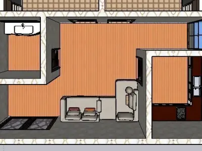 25x25 Feet Modern House Model Realistic Small House  3D model