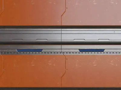 Sci-Fi Wall PBR Seamless Texture