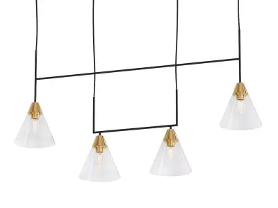 Claremont Flared Glass Linear 3D model