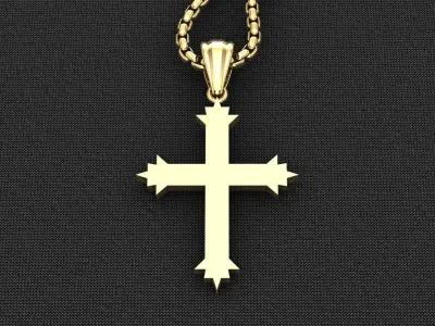 Cross Light Gold 3CP082 3DM STL 3D model