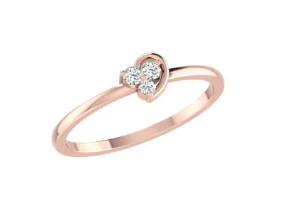 Women Ring Render 3dm STL OBJ FBX Details 3D print model 8