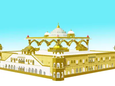 Palace 2 golden mosque 3D model
