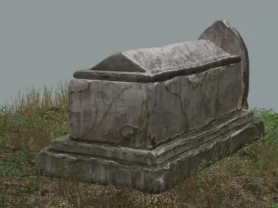 Exclusive Grave Game Ready BB Low Poly 3D Model Low-poly 3D model