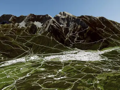 Cityscape Mittenwald Bavaria Germany 3D model