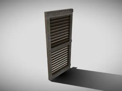 Medieval Shutter Window Low-poly 3D model