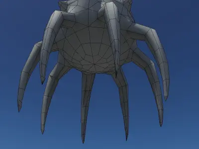 Alien mushroom Low-poly 3D model