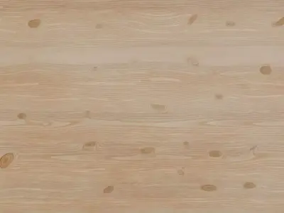 Light Natural Ash Wood with Knots PBR Seamless Texture
