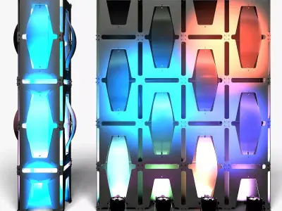 Stage Decor 32 Modular Wall Column 3D model