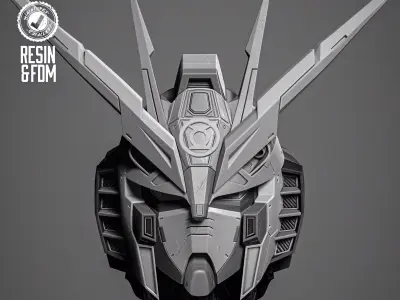 B3DSERK Gundam Portrait Bust 3D print model