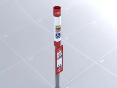 Toronto Bus Stop 03 3D model