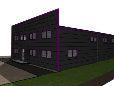 modern warehouse model 3D model