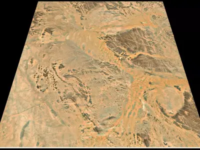 Mecca and the Red Sea coast of Saudi Arabia - tile n23 e43 3D model
