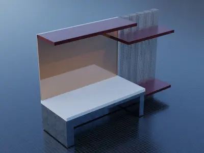PC Table 3D model