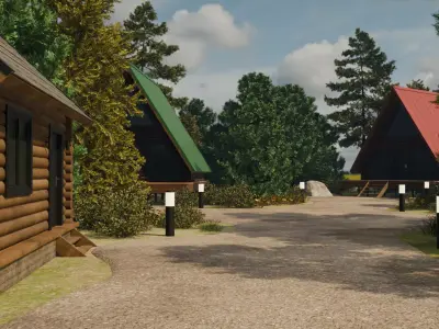 Countryside Village Overview 3D model