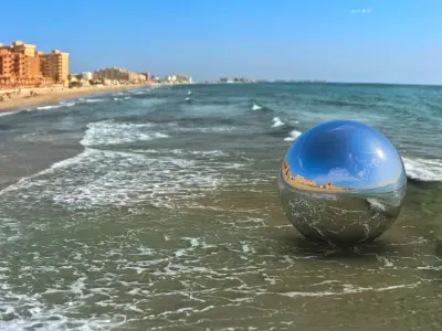 Vibrant Coastal Paradise - HDR Beach Panorama Low-poly 3D model