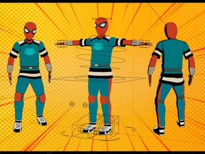 Your friendly neighborhood Spider-inspired 3D Character Low-poly 3D model