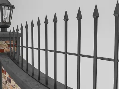 Garden Wall Low-poly 3D model