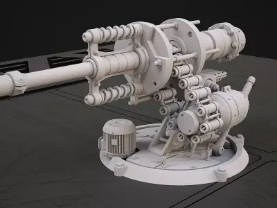 Chain autocannon 3D model