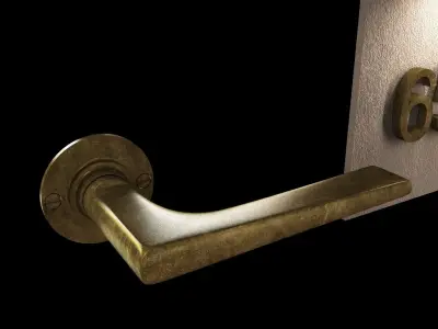 Door furniture set 3D model