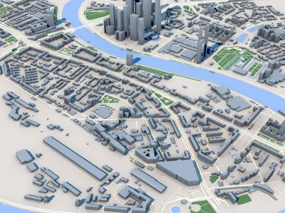 Federation Tower Mercury City Tower Moscow Russia 3D model