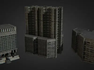 brutalist 3D model