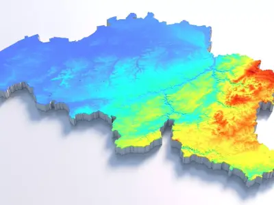Belgium Country Terrain 3D model