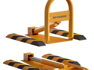 Parking barrier fencing parking restrictor 3D model