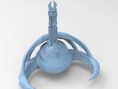 Castle bright Central Tower 2 3D model