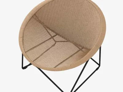 Yuzuru Yamakawa Fauteuil de jardin C317 noir  naturel 3d model 3D model